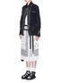 Figure View - Click To Enlarge - SACAI - Bandana print plissé pleat combo skirt