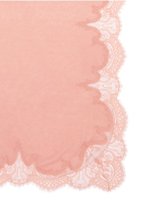 Detail View - Click To Enlarge - JANAVI - Floral lace border cashmere knit scarf