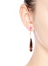 Figure View - Click To Enlarge - ANABELA CHAN - 'Shard' diamond pavé tourmaline drop earrings