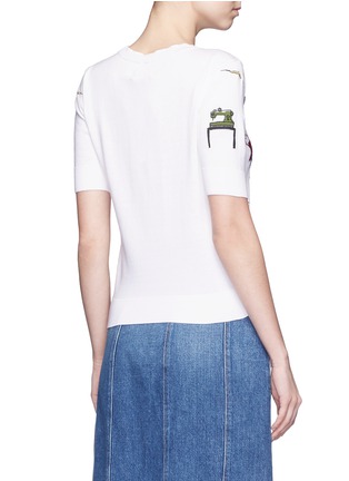 Back View - Click To Enlarge - ALICE & OLIVIA - 'Stacey Doodle' embroidery front sweater