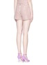 Back View - Click To Enlarge - ALICE & OLIVIA - 'Marisa' polka dot jacquard zip shorts