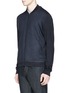 Front View - Click To Enlarge - ISAIA - Fine wool intarsia knit zip cardigan