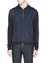 Main View - Click To Enlarge - ISAIA - Fine wool intarsia knit zip cardigan
