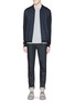Figure View - Click To Enlarge - ISAIA - Fine wool intarsia knit zip cardigan