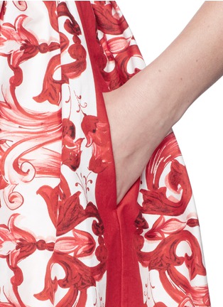 Detail View - Click To Enlarge - - - Maiolica print cotton poplin button sundress