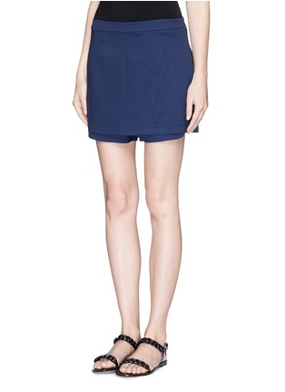 Front View - Click To Enlarge - T BY ALEXANDER WANG - Stretch silk blend twill skort