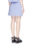 Back View - Click To Enlarge - T BY ALEXANDER WANG - Folded cotton Oxford A-line skirt