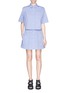 Figure View - Click To Enlarge - T BY ALEXANDER WANG - Folded cotton Oxford A-line skirt