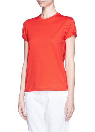 Front View - Click To Enlarge - T BY ALEXANDER WANG - Roll cuff superfine cotton T-shirt