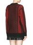 Back View - Click To Enlarge - T BY ALEXANDER WANG - Honeycomb cable knit cotton blend sweater