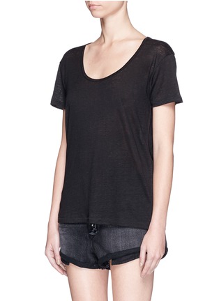 Front View - Click To Enlarge - RAG & BONE - 'Bay' linen jersey T-shirt