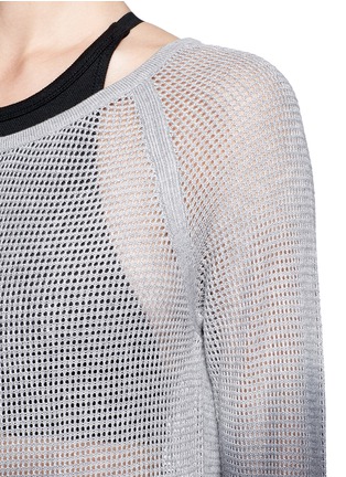 Detail View - Click To Enlarge - RAG & BONE - 'Odette Ombré' raglan sleeve open knit sweater