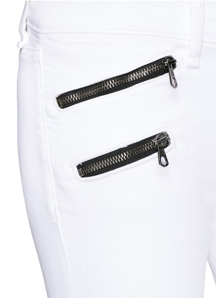 Detail View - Click To Enlarge - RAG & BONE - 'RBW23 Crop' contrast zip jeans