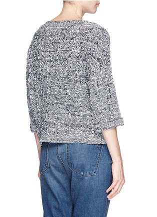 Back View - Click To Enlarge - RAG & BONE - 'Ginny' mix cable knit Dolman sweater