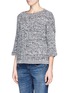 Front View - Click To Enlarge - RAG & BONE - 'Ginny' mix cable knit Dolman sweater