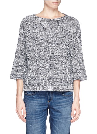 Main View - Click To Enlarge - RAG & BONE - 'Ginny' mix cable knit Dolman sweater
