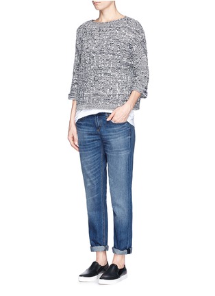 Figure View - Click To Enlarge - RAG & BONE - 'Ginny' mix cable knit Dolman sweater