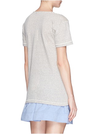 Back View - Click To Enlarge -  - 'Anya' stripe cotton-linen T-shirt