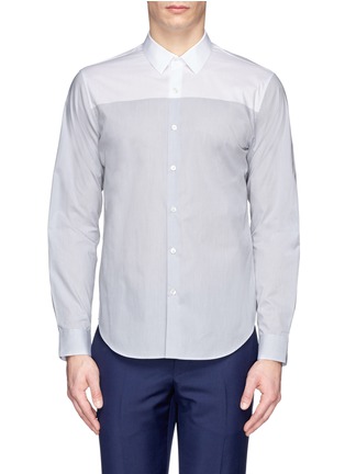 Main View - Click To Enlarge - THEORY - 'Costo' colourblock cotton poplin shirt