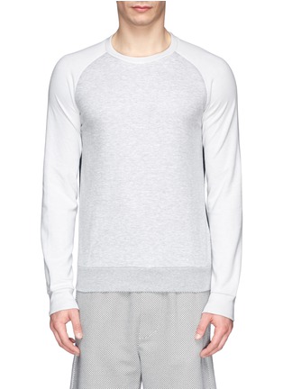Main View - Click To Enlarge - THEORY - 'Halsten' colourblock sweatshirt