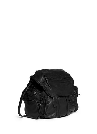 Figure View - Click To Enlarge - ALEXANDER WANG - 'Marti' matte hardware washed leather three-way backpack