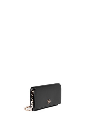 Front View - Click To Enlarge - TORY BURCH - 'Robinson' saffiano leather chain wallet