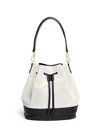 Back View - Click To Enlarge - ELIZABETH AND JAMES - 'Cynnie' perforated leather bucket bag