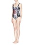 Front View - Click To Enlarge - WE ARE HANDSOME - 'The Instinct' scoop back one piece swimsuit