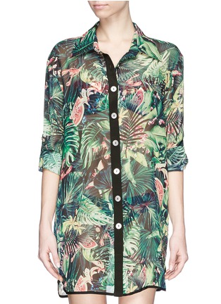 Main View - Click To Enlarge - WE ARE HANDSOME - 'Jungle Fever' tropics print silk shirt