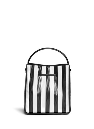 Back View - Click To Enlarge - 3.1 PHILLIP LIM - 'Soleil' small stripe leather bucket drawstring bag