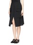 Front View - Click To Enlarge - ACNE STUDIOS - 'Pine' flap pocket centre split skirt