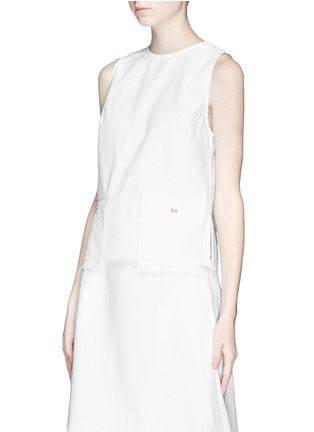 Front View - Click To Enlarge - ACNE STUDIOS - 'Chester' pocket piqué sleeveless top