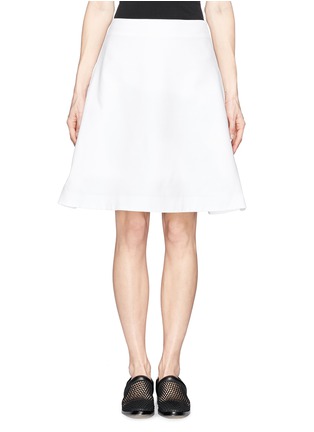 Main View - Click To Enlarge - ACNE STUDIOS - 'Piana' contrast zip cotton piqué skirt