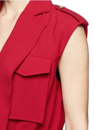 Detail View - Click To Enlarge - ACNE STUDIOS - 'Revel' sleeveless suiting fabric jacket