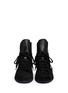 Figure View - Click To Enlarge - ANN DEMEULEMEESTER - Suede mix leather high top sneakers