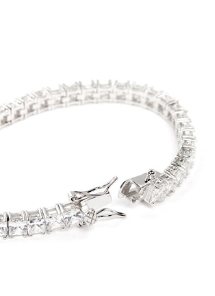 Detail View - Click To Enlarge - CZ BY KENNETH JAY LANE - Princess cut cubic zirconia tennis bracelet