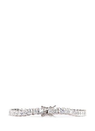 Back View - Click To Enlarge - CZ BY KENNETH JAY LANE - Princess cut cubic zirconia tennis bracelet