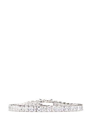 Main View - Click To Enlarge - CZ BY KENNETH JAY LANE - Princess cut cubic zirconia tennis bracelet