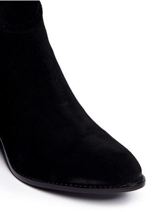 Detail View - Click To Enlarge - ALEXANDER WANG - 'Sigrid' cutout heel suede boots