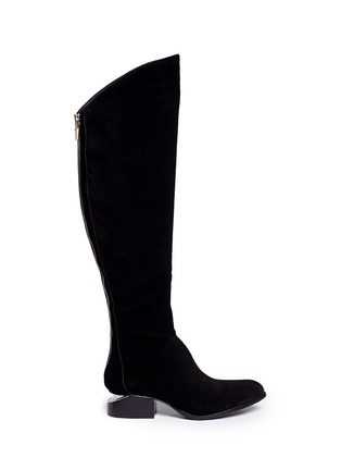Main View - Click To Enlarge - ALEXANDER WANG - 'Sigrid' cutout heel suede boots