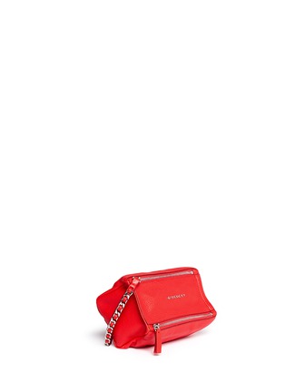 Front View - Click To Enlarge - GIVENCHY - 'Pandora' leather wristlet pouch