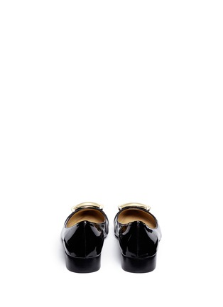 Back View - Click To Enlarge - DIANE VON FURSTENBERG - Darcey patent leather buckle flats