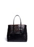 Back View - Click To Enlarge - ALAÏA - Open top perforated leather tote