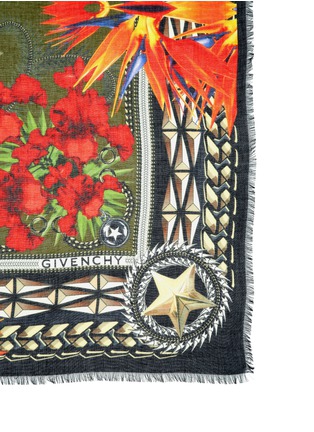 Detail View - Click To Enlarge - GIVENCHY - Printed cashmere-modal scarf