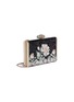 Figure View - Click To Enlarge - JUDITH LEIBER - 'Tall Slender Rectangle' floral crystal pavé minaudière