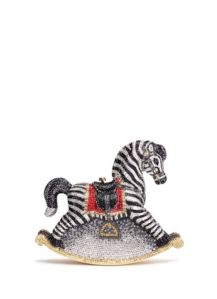 Detail View - Click To Enlarge - JUDITH LEIBER - 'Rocking Horse Toby' crystal pavé minaudière