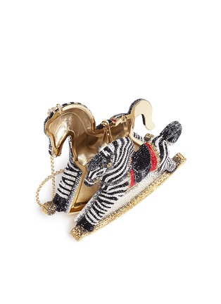 Detail View - Click To Enlarge - JUDITH LEIBER - 'Rocking Horse Toby' crystal pavé minaudière