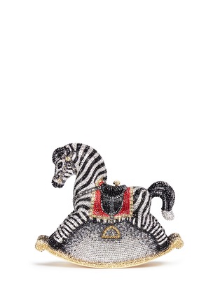 Main View - Click To Enlarge - JUDITH LEIBER - 'Rocking Horse Toby' crystal pavé minaudière