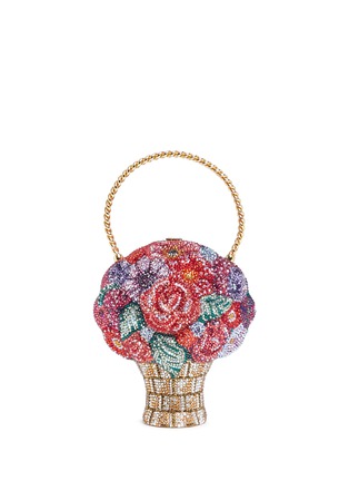 Main View - Click To Enlarge - JUDITH LEIBER - 'Flower Basket' crystal pavé minaudière