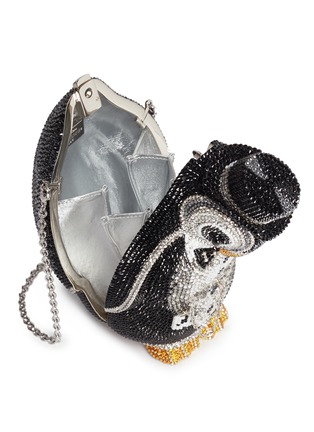 Detail View - Click To Enlarge - JUDITH LEIBER - 'Penguin Alfred' crystal pavé minaudière